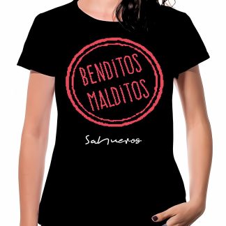 Camiseta "Benditos malditos" mujer